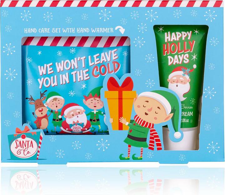 Accentra Handpflegeset SANTA & CO in Geschenkbox, inkl. 60ml Hand- & Nagelcreme, Handwärmer, Duft: Frosted Be (Maniküre Set)