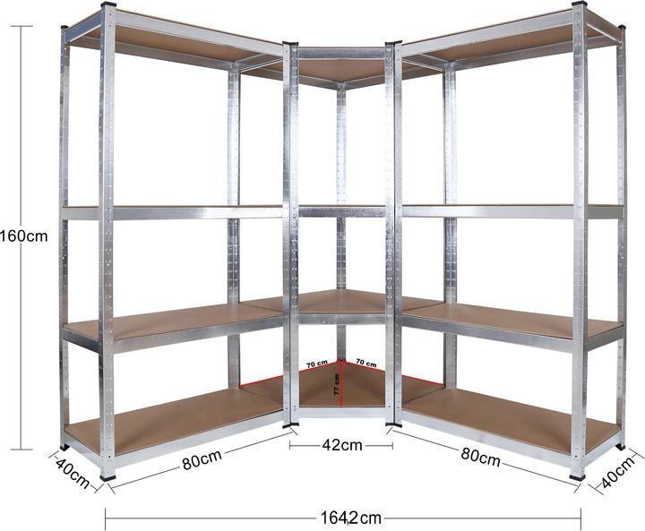 Immagine prodotto Wiltec Scaffale angolare resistente