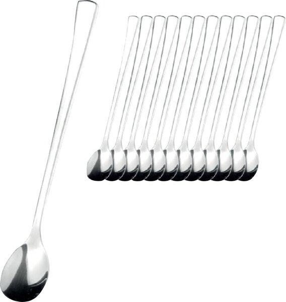 Esmeyer "Stockholm" long-handled spoon, made of 18/10 polished stainless steel, material thickness: 2.0 mm (12 pcs., Scoops)