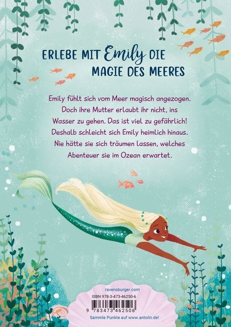 Immagine prodotto Ravensburger Emily Meermädchen - Das grosse Geheimnis (ein Meerjungfrauen-Erstlesebuch für Kinder ab 6 Jah (Tedesco, Liz Kessler, 2023)
