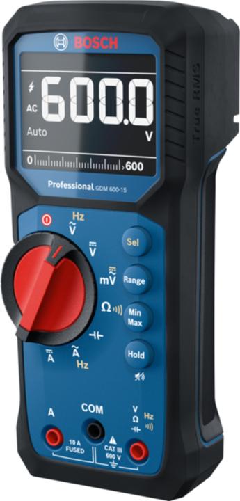 Produktbild Bosch Hausgeräte Multimeter GDM 600-15 0601077301 +MH1 (CAT II)
