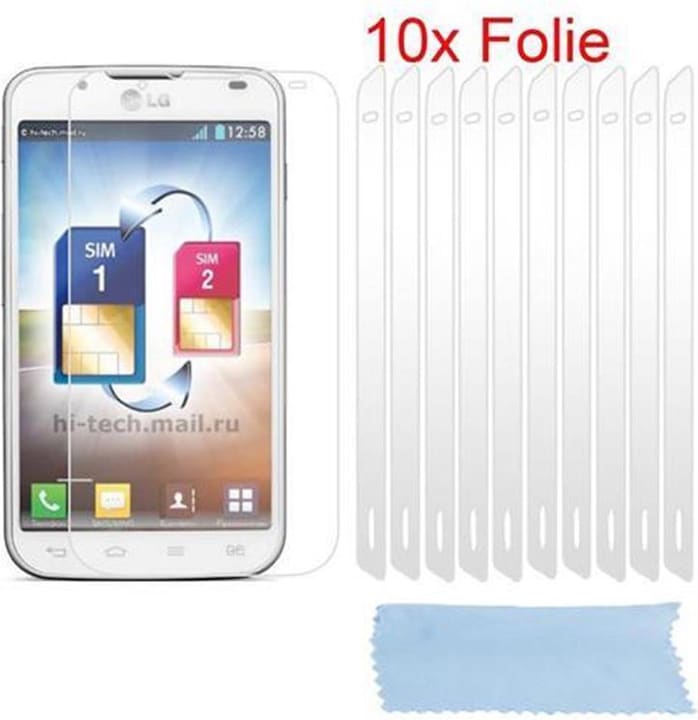 Actual product image Cadorabo 10x Protective Film for LG L5 II (2nd SIM) (1 Piece, LG Optimus L5 II)