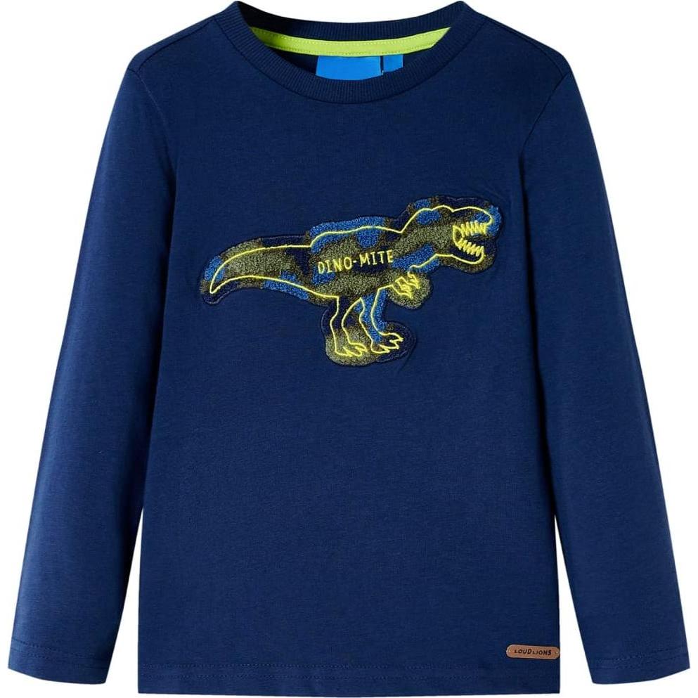 VidaXL, Jungen, Shirt, Kinder-Langarmshirt Marineblau 116,Material: 100, Blau, (116)