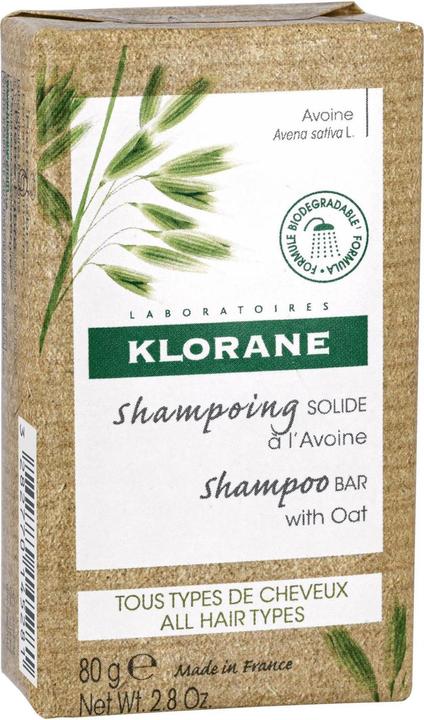 Actual product image Klorane Shampoo Bar Oats Organic (80 ml, Solid shampoo)