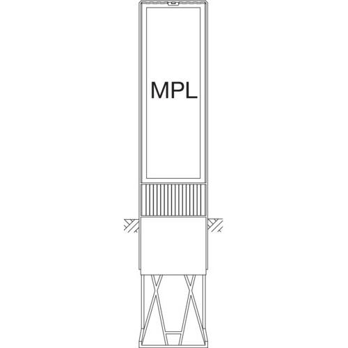Hager HAG ZAL162P VerteilersÃ¤ule Baureihe 162,mit MP (Verteiler), Elektronikzubehör + Gehäuse, Grau