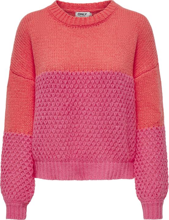Actual product image Only Onlrose Life Long Sleeve O-Neck Block Knit Pullover (S)