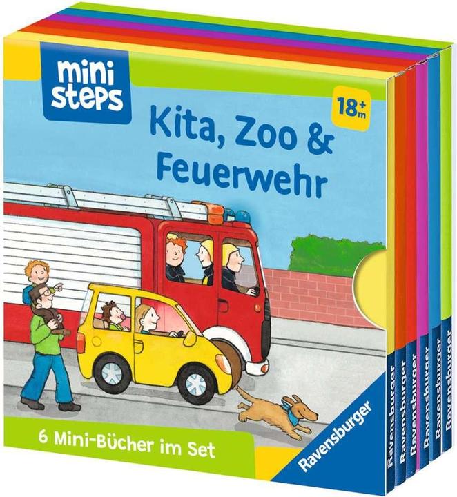 Produktbild Ravensburger ministeps: Mein erster Bücher-Würfel: Kita, Zoo und Feuerwehr (Bücher-Set) (Deutsch, Martina Kohl, Ina Milk, 2023)