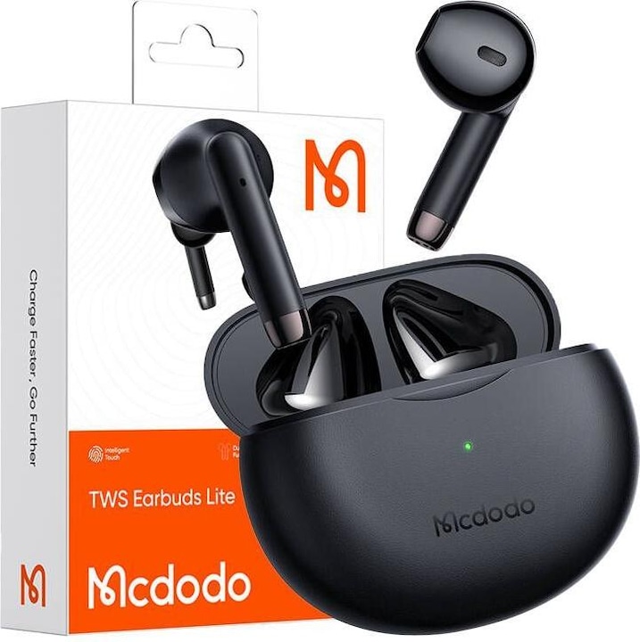 Immagine prodotto Mcdodo Cuffie wireless B01 con custodia di ricarica wireless - Nero (NC, 10 h, Senza fili)