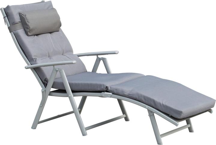 Produktbild Outsunny Sonnenliege mit Kissen (180 cm)