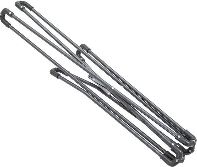 Actual product image Swisshandel24 Camping chair portable foldable, max. load 120 kg grey+ white 88 x 74 x 84 cm