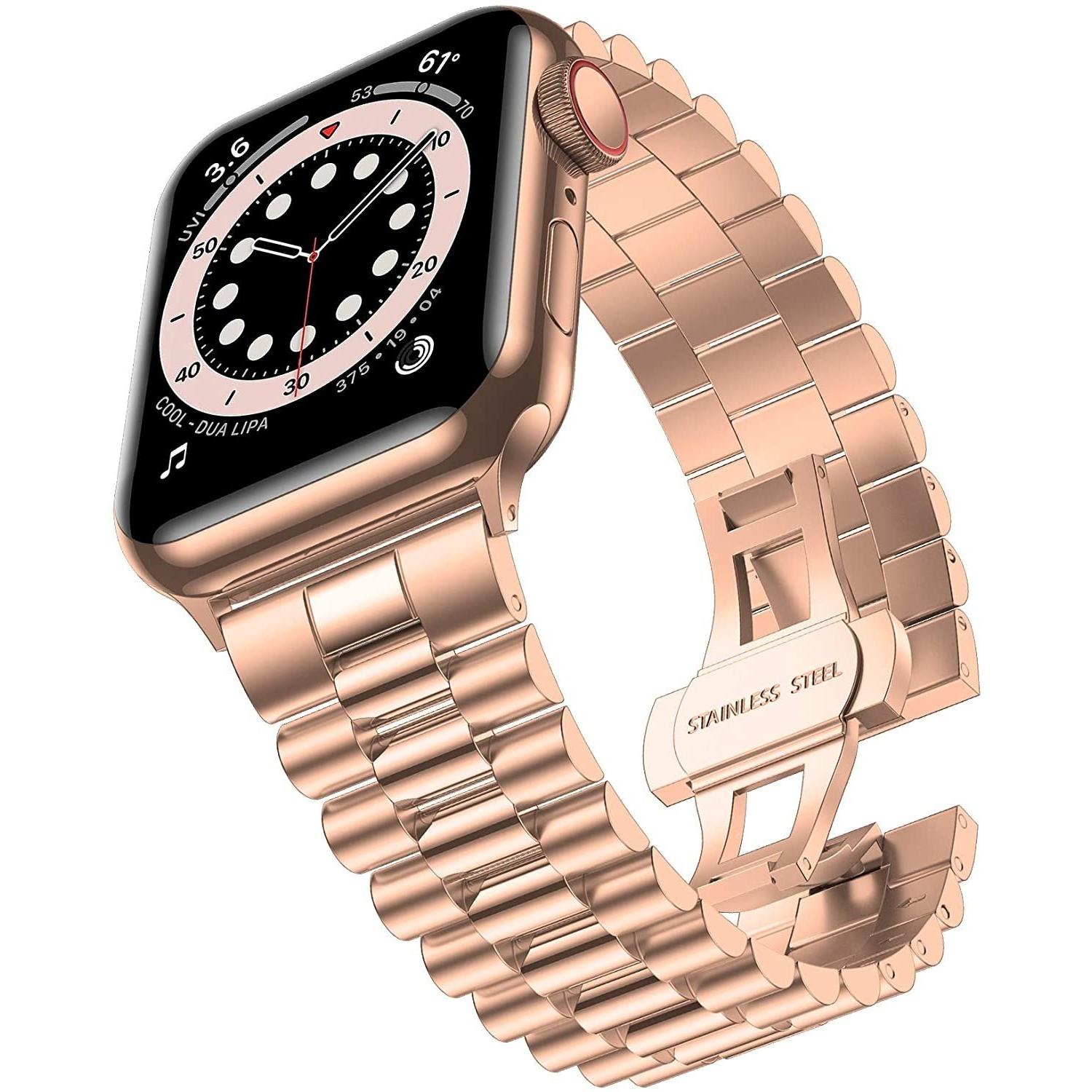 Thumbnail - Strap-it Stahlband (Edelstahl, Apple Watch), Uhrenarmband, Gold