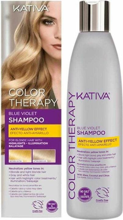 Actual product image Kativa BLUE VIOLET anti-yellow effect shampoo 250 ml (250 ml, Liquid shampoo)