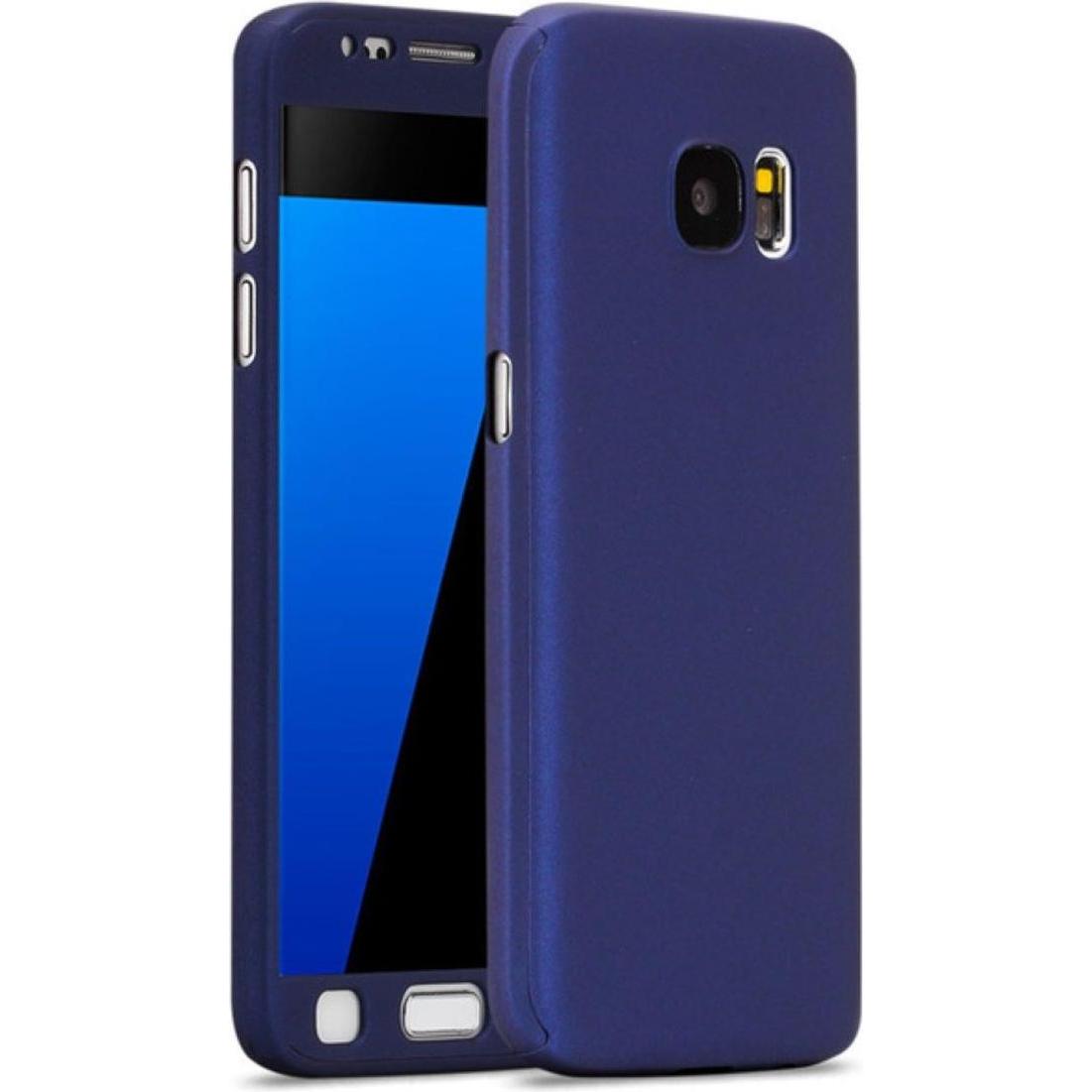 König Design Hülle Handy Schutz für Samsung Galaxy S6 Edge Full Case Cover Displayschutz Blau (Samsung Galaxy S6 Edge), ...