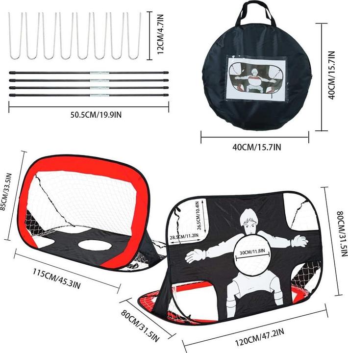 Produktbild Out of the blue 2-in-1 Pop-up Fussballtor 120x80cm