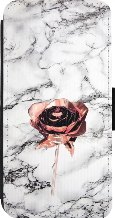 Produktbild PhoneLook Hülle Wallet schwarz Marble Rose Gold (Apple iPhone 14 Pro Max)