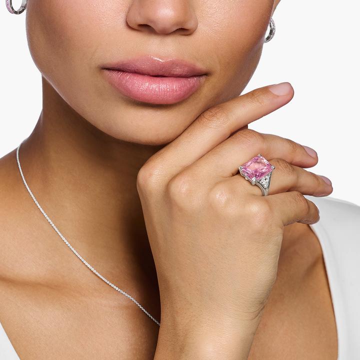 Immagine prodotto Thomas Sabo Anello con pietre bianche e rosa Argento (60, 925 Argento)