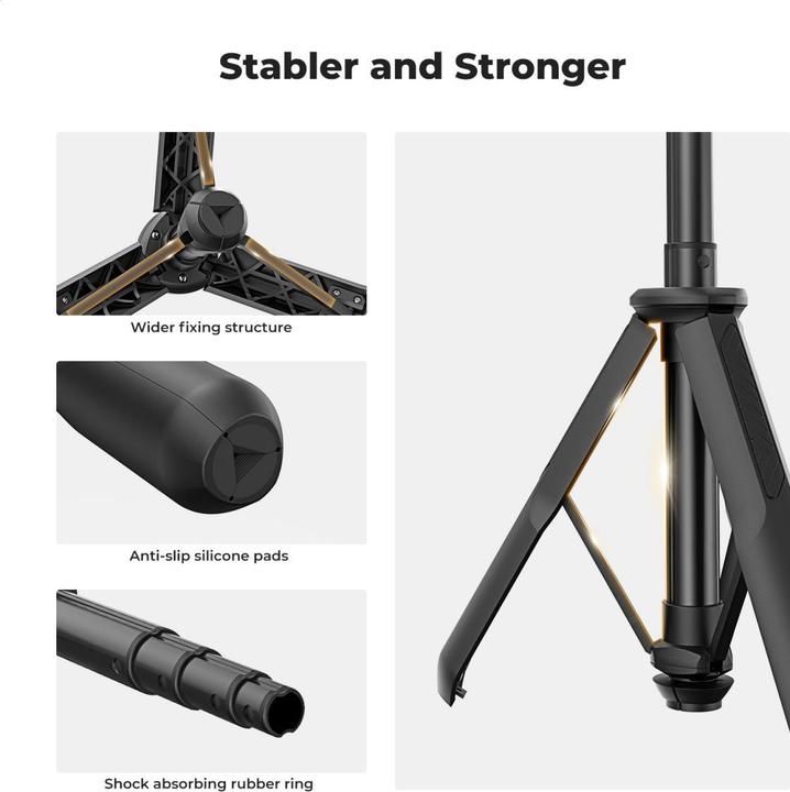Produktbild K&F Concept 3-in-1 selfie stick + desktop stand mobile phone holder + GoPro adapter + Bluetooth remote control
