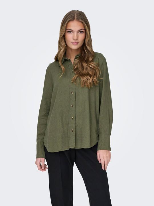 Image du produit JdY Coupe décontractée Col de chemise Manches avec bouton Coupe volumineuse des bras Chemise (L)