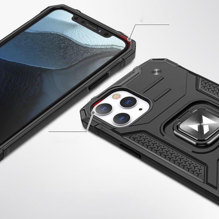 Actual product image Wozinsky Ring Armor Case Kickstand Tough Rugged Cover for iPhone 13 Pro rose (Apple iPhone 13 Pro)