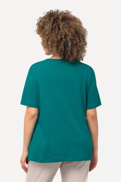 Produktbild Ulla Popken Shirt, doppellagige Vorderseite, Slim, Rundhals, Halbarm (56)