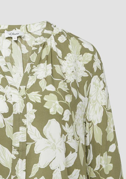 Immagine prodotto s.Oliver Bluse Fliessende Viskose-Bluse mit Raffung und Allover-Muster (34)