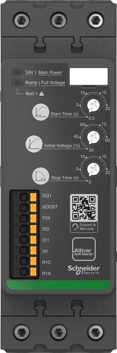Actual product image Schneider Altivar soft starter ATS130, 45A, 200 to 480V AC, control voltage 24V DC ATS130N2D45LT