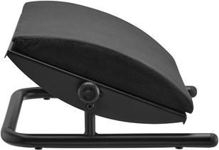 Produktbild Powerone Ergonomische Fussstütze, abnehmbares weiches Kissen, schwarz, Stahl, Tragkraft 25 kg