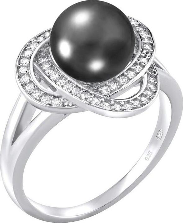 Immagine prodotto Silvego Anello Laguna in argento con vera perla nera naturale LPS0044B - Circuito: 56 mm (56)