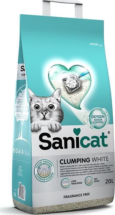 Actual product image Sanicat Cat litter Clumping White Cotton fresh 10L (Clumping, 8.72 kg)