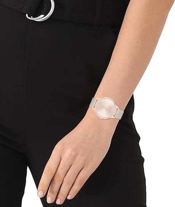 Actual product image Calvin Klein Womens Analogue Quartz Watch with Stainless Steel Strap 25200002 Carnation Gold Classic (Analogue wristwatch, 38 mm)