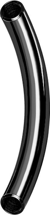 Produktbild Star Piercing Micro Threadless Bananen-Stab schwarz (ohne Messing, Titan G23)