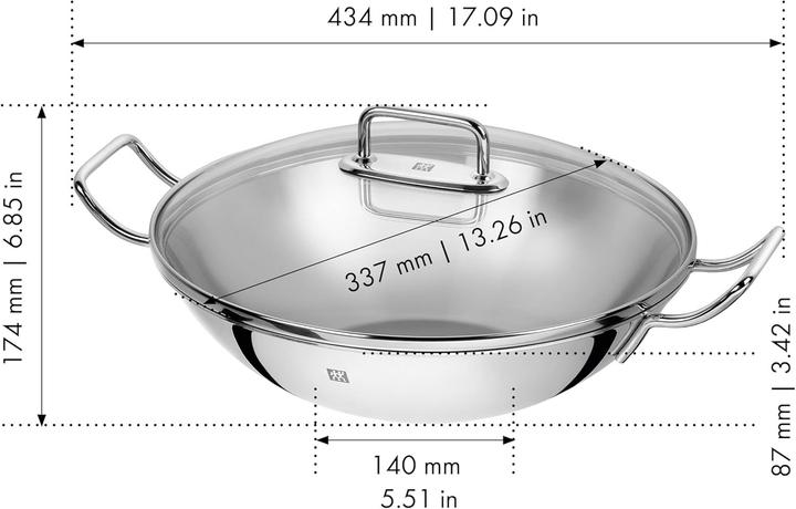 Actual product image Zwilling Wok Plus (32 cm, Wok, Stainless steel)