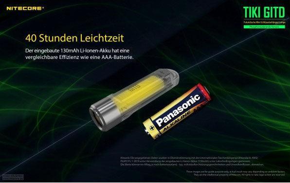 Actual product image Nitecore TIKI Glow in the Dark luminous (5.50 cm, 300 lm)