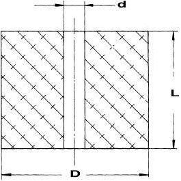 Effbe, Zubehör Befestigungstechnik, Elastomer Federn DIN 9835 Typ 295 AD 32 mm L 40 mm