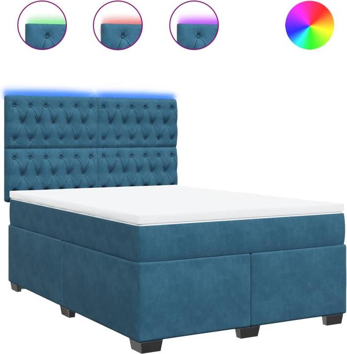 Produktbild vidaXL Bo x springbett mit Matratze 160 x 200 cm Samt (160 x 200 cm)