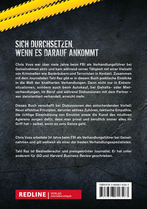 Produktbild Kompromisslos verhandeln (Deutsch, Chris Voss, Tahl Raz, 2017)