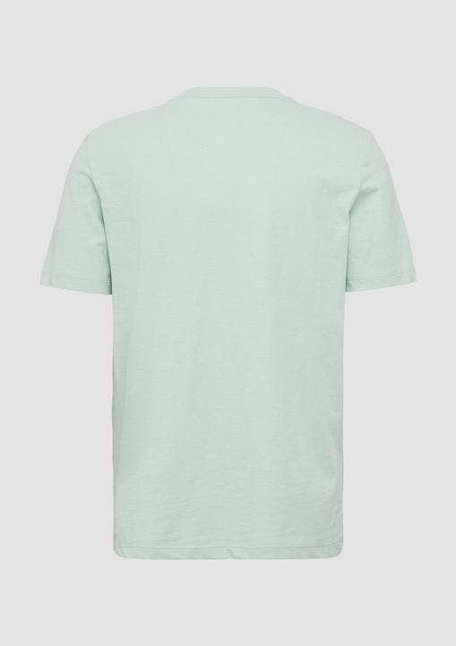 Produktbild S.Oliver T-Shirt T-Shirt mit Flammgarnstruktur und Logo-Print (3XL)