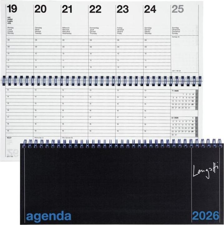 Actual product image Biella LONGATTI Pultagenda (29.8 x 11.7 cm, 1 week / 2 pages)