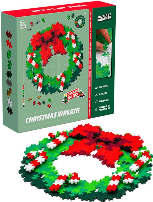 Actual product image Plus-Plus Puzzle by Number - Christmas wreath
