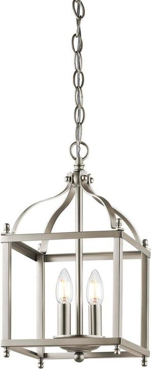 Elstead Lighting Lampada a sospensione Larkin E14 a 2 pieghe in nichel spazzolato (E14)