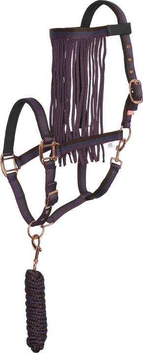 Immagine prodotto Imperial Riding Set di cavezza e guinzaglio in nylon per cavallo con fascia per mosche