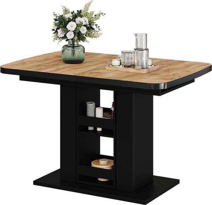 Produktbild Vicco Esstisch Fenaro, Goldkraft Eiche/Schwarz/Schwarz, 120 x 80 cm (120 x 80 x 76 cm)