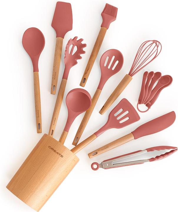 Immagine prodotto Create Küchenutensilien-Set - Silikon und Holz