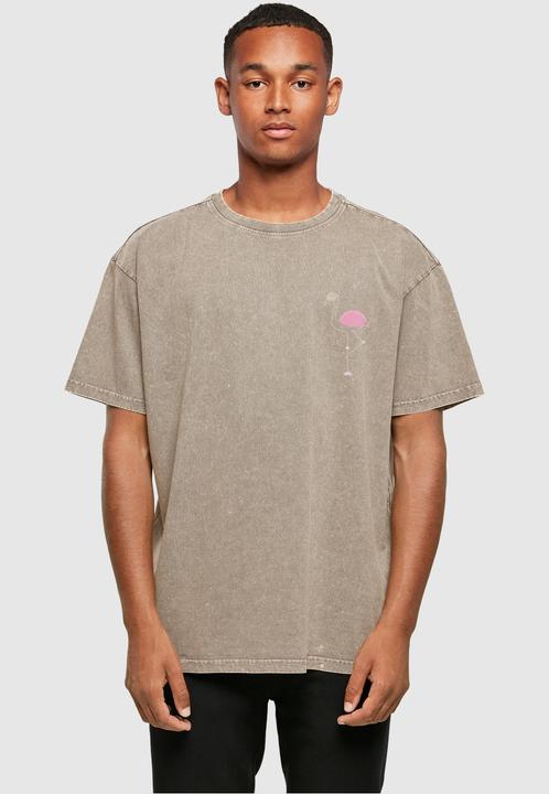 Actual product image Merchcode Flamingo Acid Washed Heavy Oversized Tee - 116899 (S)