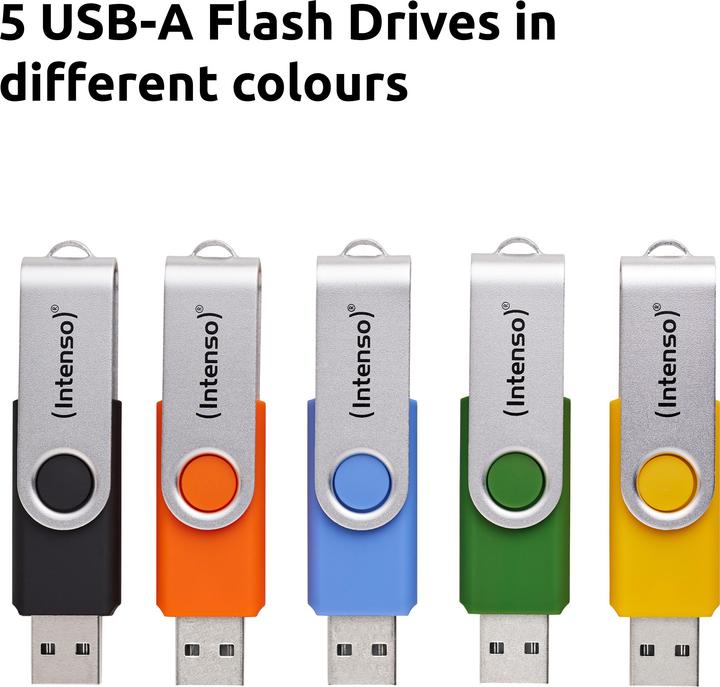 Image du produit Intenso USB Flash Drive Office Line 3543595 3.2 5St. Multipack - 64 GB (64 Go, USB-A)