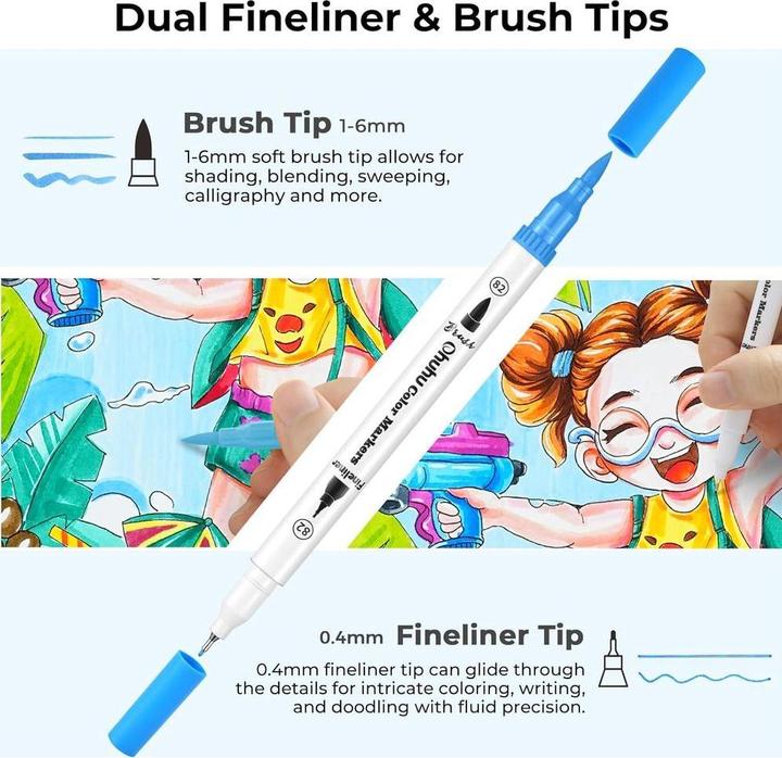 Produktbild Ohuhu Maui Pinselstifte (160 Stk.) WHI (160x)