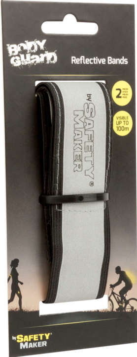 Produktbild SafetyMaker Reflektor Band 1 Paar schwarz
