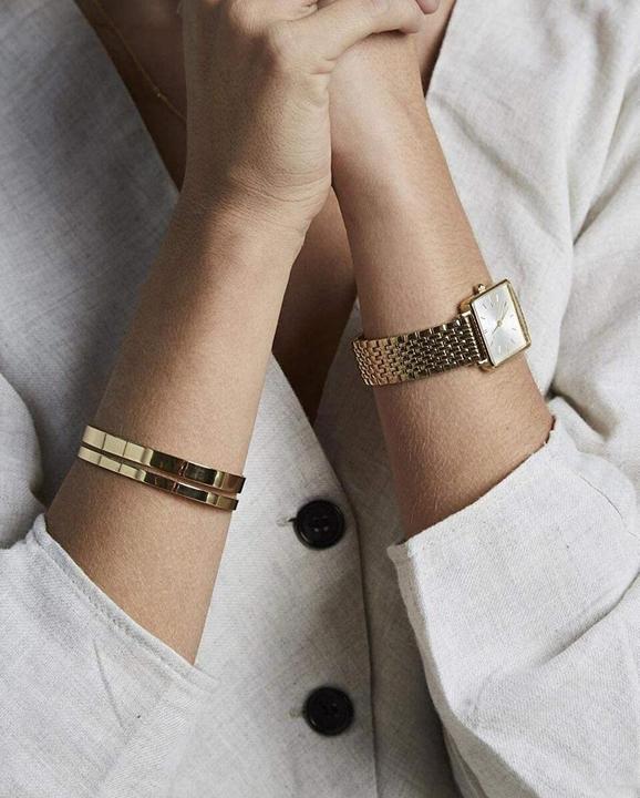 Immagine prodotto Rosefield Bracciale d'argento Double Bar Bangle (7 cm, Ottone)