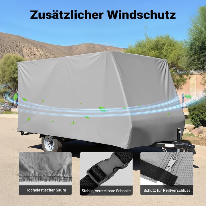 Produktbild Wiltec Wohnwagen Schutzhülle Gr. S 426x225x220 cm Caravan Abdeckung Abdeckplane