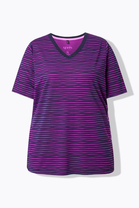 Actual product image Ulla Popken Striped Antibacterial Tee (54, 56)